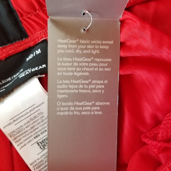 NWT Under Armour Basketball Shorts Red/Black - Picture 5 of 6